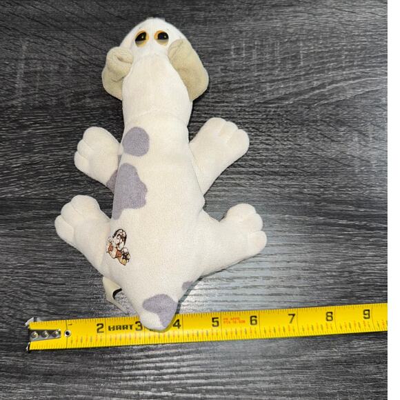 Vintage Tonka Pound‎ Puppy Cream White With Grey Dots Plush Stuffed Animal - Picture 3 of 7